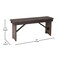 Flash Furniture HERCULES 40'' x 12'' Mahogany Solid Pine Folding Farm Bench XA-B-40X12-MG-GG - alternate 2